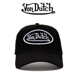 NWT VON DUTCH BLACK AND WHITE CLASSIC TRUCKER 51